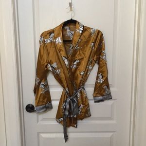 Zebra 3-piece pajama Olivia von Halle dupe Small